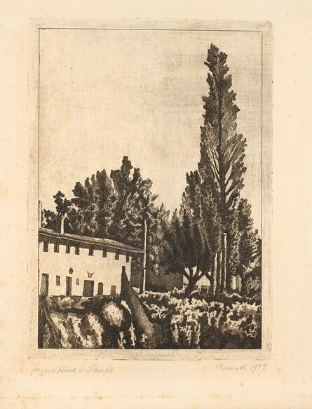 Giorgio Morandi, ‘Paesaggio con il grande pioppo’, 1927