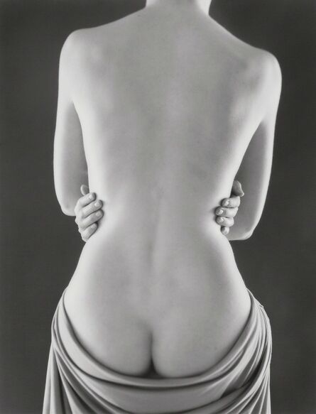 Ruth Bernhard, ‘Draped Torse with Hands’, 1962-printed later