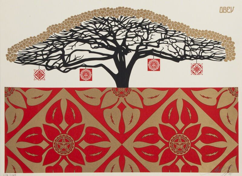 Shepard Fairey, ‘Monkey Pod Tree’, 2006, Print, Screenprint on paper, Julien's Auctions