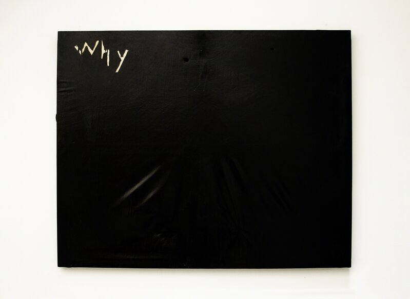 Daniel Nyström, ‘Why’, 2019, Painting, Leather and Tar, Galería La Cometa