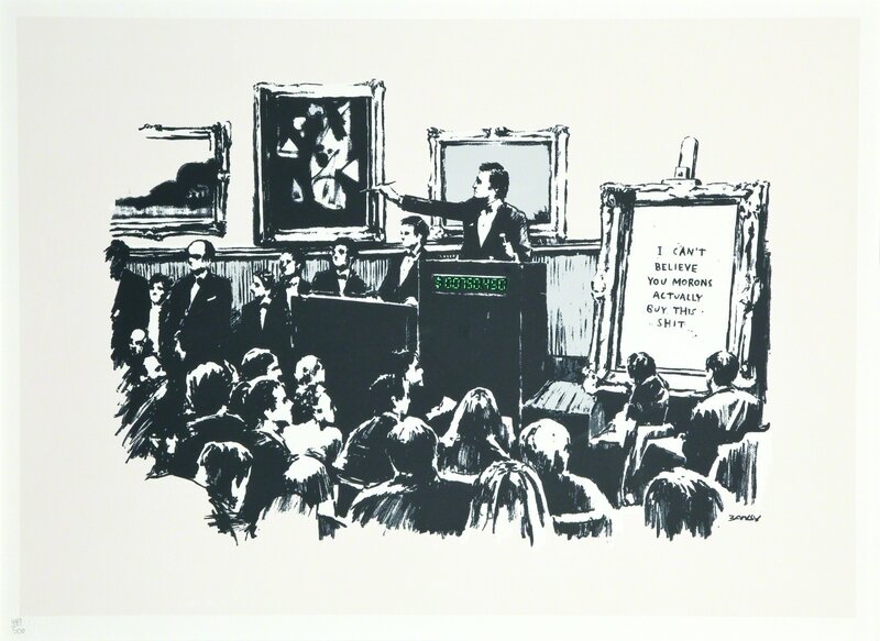 Banksy, ‘Morons’, 2007, Print, Screenprint in colour, Forum Auctions