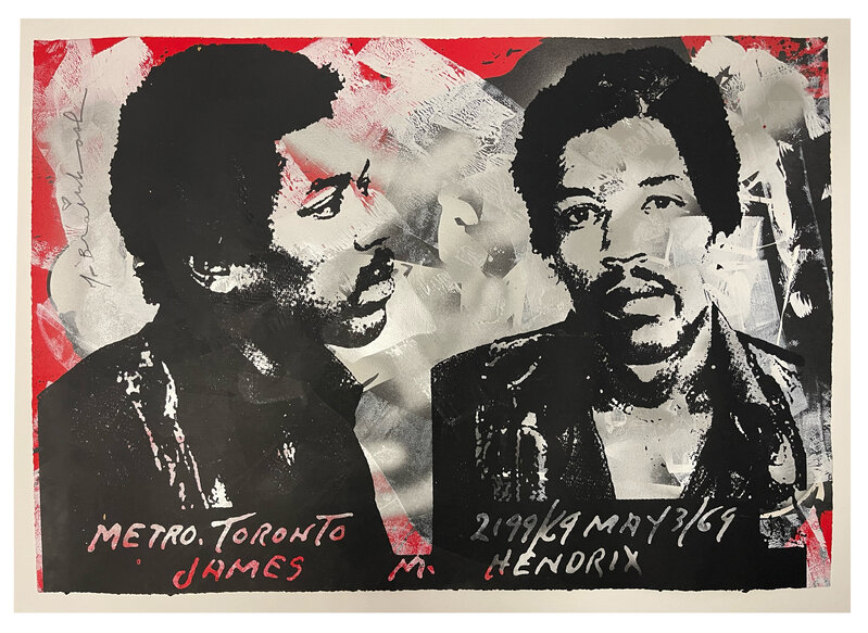 Mr. Brainwash, ‘Jimi Hendrix’, 2010, Print, Silkscreen and Mixed Media on Archival paper, Artsy x Thurgood Marshall College Fund