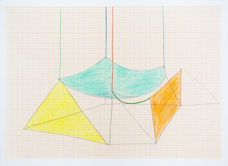 Alicja Bielawska, ‘From the series: Between Screens and Pavilions’, 2016, Drawing, Collage or other Work on Paper, Pencil, color pencil on graph paper