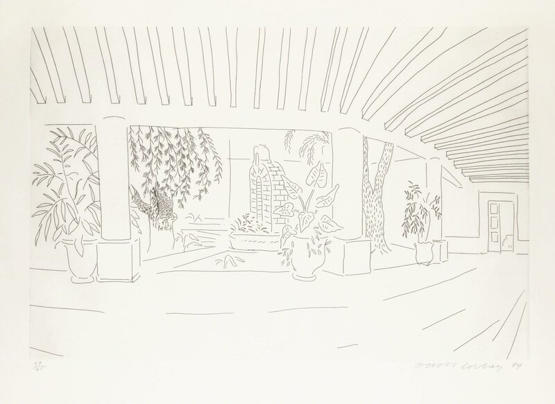 David Hockney, ‘Mexican Hotel Garden’, 1984, Print, Etching, on John Koller HMP paper, Christie's