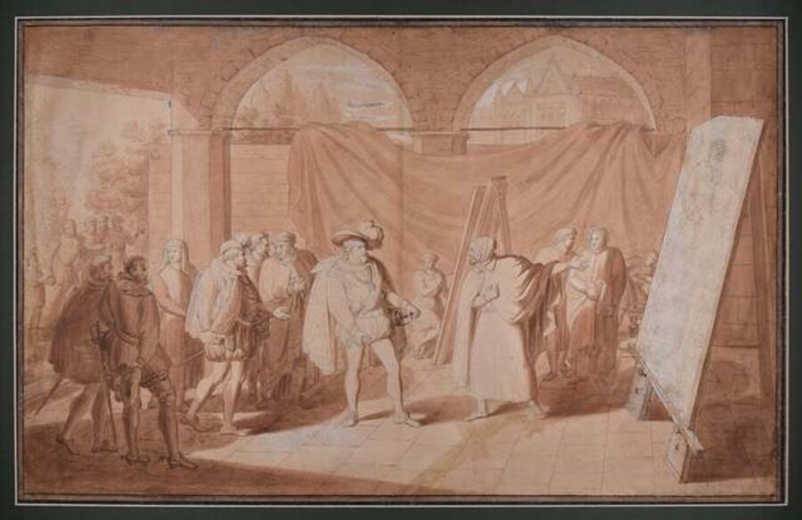 Francesco I and Titian in the Painter's Studio
