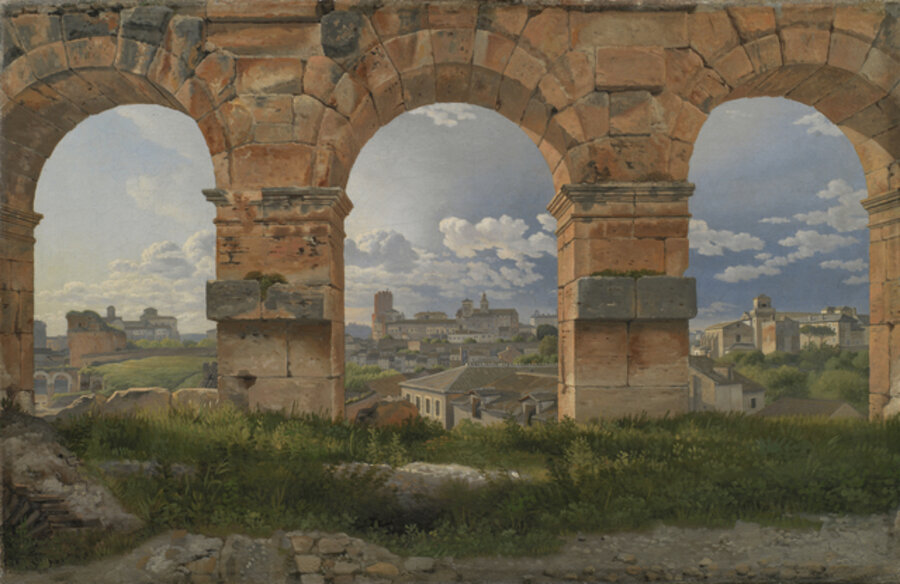 A View through Three Arches of the Third Storey of the Colosseum