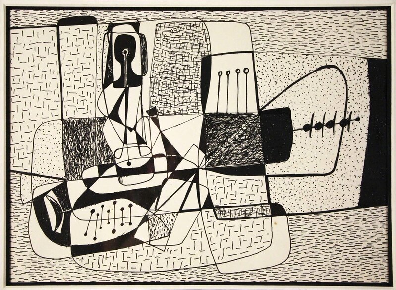 Roberto Diago, ‘Untitled’, ca. 1950, Drawing, Collage or other Work on Paper, Ink on paper, Pan American Art Projects