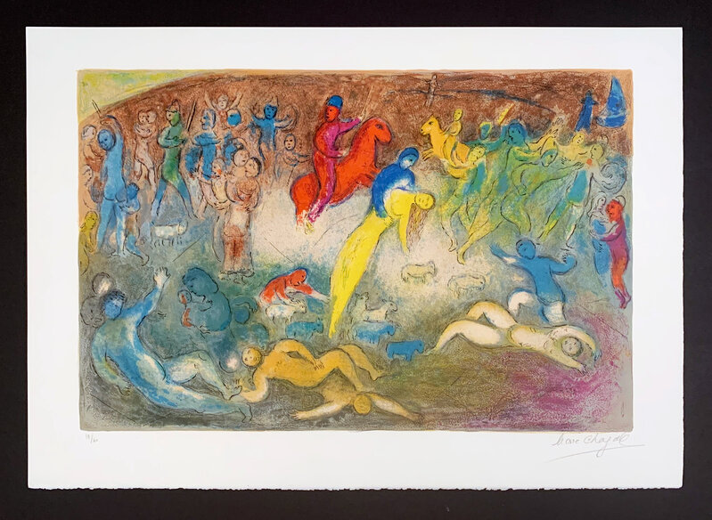 Marc Chagall, ‘Chloe Is Carried Off by the Methymneans’, 1961, Print, Original lithograph, Georgetown Frame Shoppe