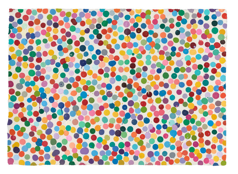Damien Hirst, ‘WIPE IT ALL OUT OF ME (THE CURRENCY SERIE)’, 2016, Painting, Enamel paint, handmade paper, watermark, microdot, hologram, pencil, Dope! Gallery