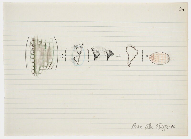 Anna Bella Geiger, ‘Equations No 34’, 1978, Graphite and color pencil on paper, Henrique Faria Fine Art