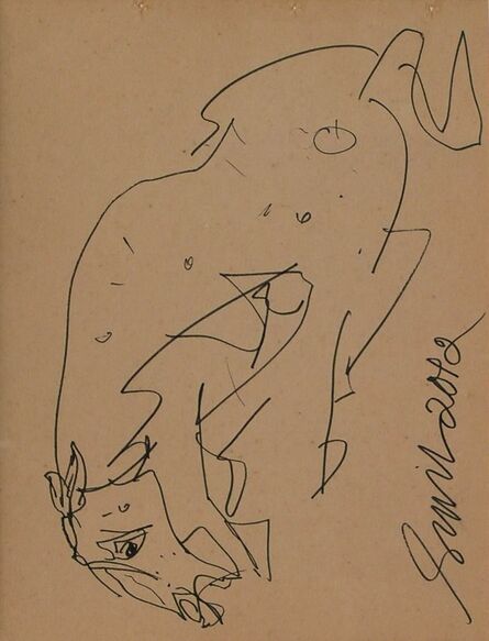 Sunil Das, ‘Horse Drawing, Pen & Ink on Paper, Black, Brown by Padma Shree Awardee Artist "In Stock"’, 2012