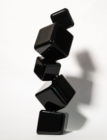 Claude Millette, ‘Effervescence Black VII - geometric, abstract, powder coated steel sculpture’, 2023