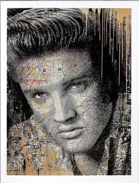 Mr. Brainwash, ‘King of Rock (Elvis Presley) Gold ’, 2017