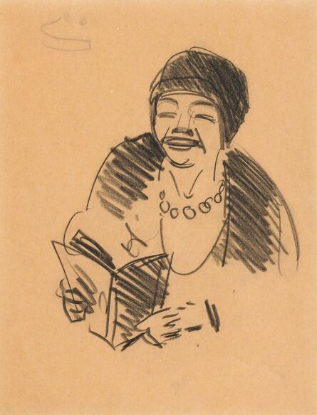 George Benjamin Luks, ‘Woman With Book’
