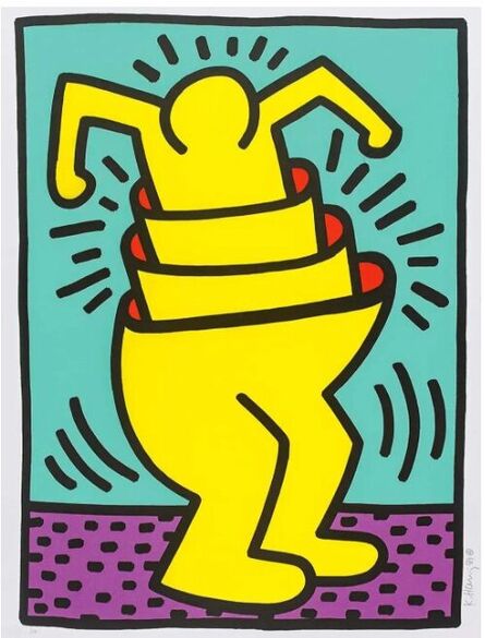 Keith Haring, ‘Untitled (Concentric Man)’, 1989