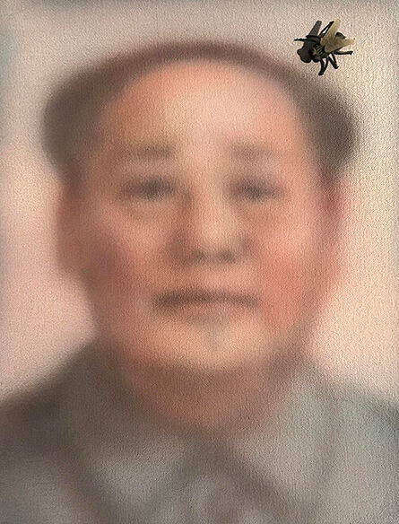 Sherry Kerlin, ‘Fly Resting on a Small Painting of Mao’, 2023
