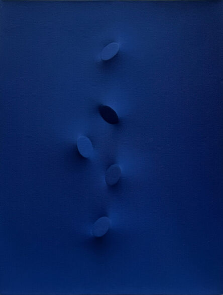 Turi Simeti, ‘5 Ovali Blu’, 1998
