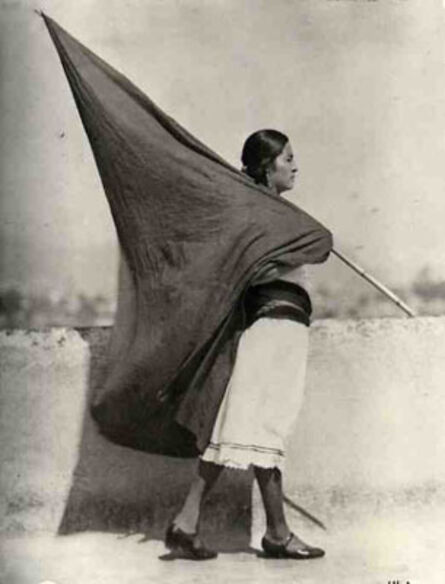 Tina Modotti, ‘Woman with Flag’, 1928