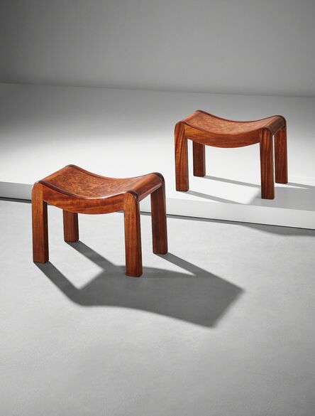 Pierre Chareau, ‘Pair of stools, model no. SN1’, ca. 1920