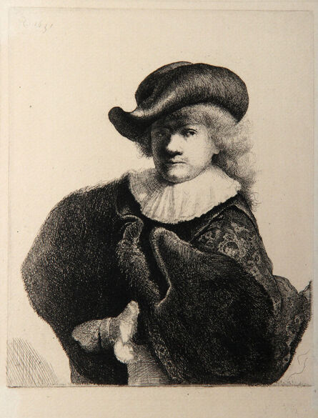 Rembrandt van Rijn, ‘Rembrandt au Chapeau Rond (B7)’, 1878