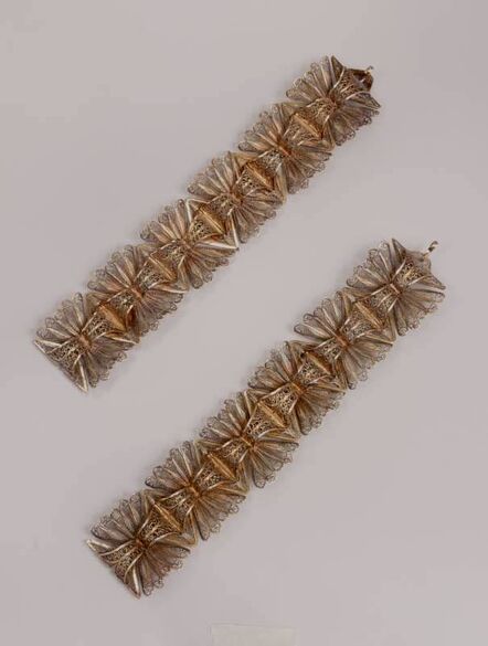 Unknown Artist, ‘Pair Filigree Bracelets’, 1850-1860