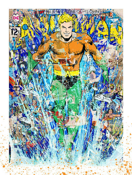 Mr. Brainwash, ‘Aquaman (Hand Embellished)’, 2018