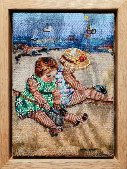Corey Stein, ‘2 Girls Playing On The Beach With Tar’, 2008