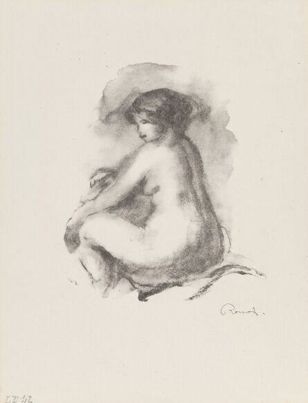 Pierre-Auguste Renoir, ‘Étude de femme nue, assise from Douze lithographies originales de Pierre-Auguste Renoir, Vollard Suite’, 1919