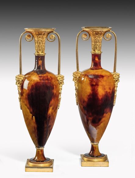 Dihl et Guerhard, ‘Pair of Porcelain and Ormolu Urns ’, ca. 1805