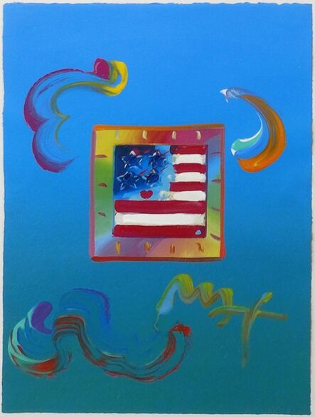 Peter Max, ‘FLAG (OVERPAINT)’, 2010