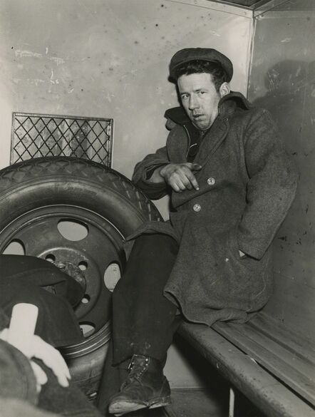 Weegee, ‘John Wade, Arsonist, After Police Line-Up in Patrol Wagon’, 1940