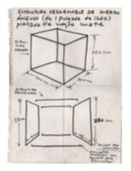 J. Pablo Renzi, ‘Plano de Prisma de aire (Materialización de las coordenadas espaciales de un prisma de aire)’, 1967