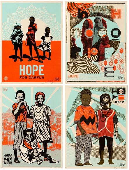 Shepard Fairey, ‘HOPE (Helping Other People Everywhere) Series (Four Works)’, 2008