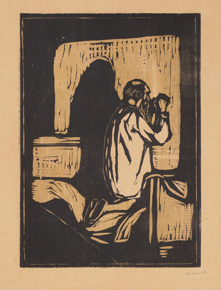 Edvard Munch, ‘Old Man Praying ’, 1895