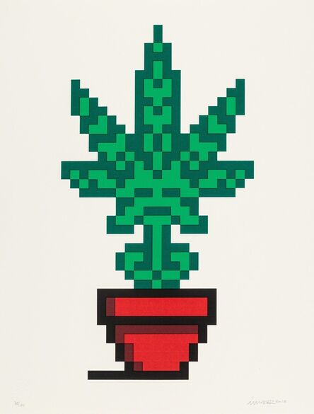 Invader, ‘Holyyweed (Red)’, 2018