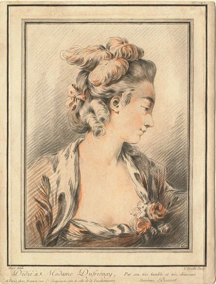 Louis-Marin Bonnet, ‘Head of a Woman (Mme Dufresnay?)’, 1750-1799
