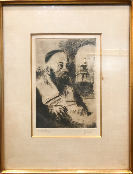 Jack Levine, ‘Original Etching "Seated Rabbi"’, 20th century