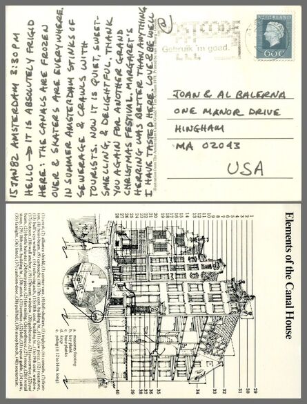 Carl Andre, ‘Handwritten letter from Amsterdam the artist's sister’, 1982
