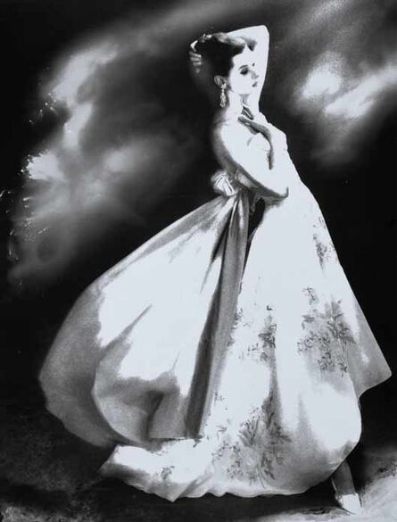 Lillian Bassman, ‘Silk Organdie, Embroidered and Printed, Barbara Mullen in a gown by Irene, New York, Harper's Bazaar, January 1956’, 1956
