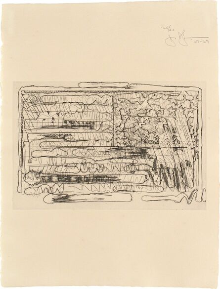 Jasper Johns, ‘1st Etchings, 2nd State: one plate’, 1969