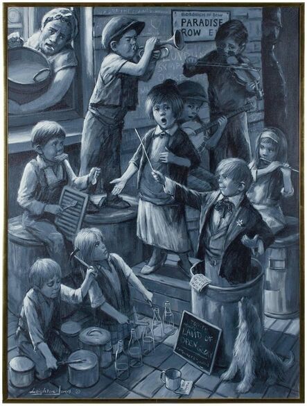 Barry Leighton-Jones, ‘Band Of Street Urchins (Charles Dickens)  Large Oil Painting’, 20th Century