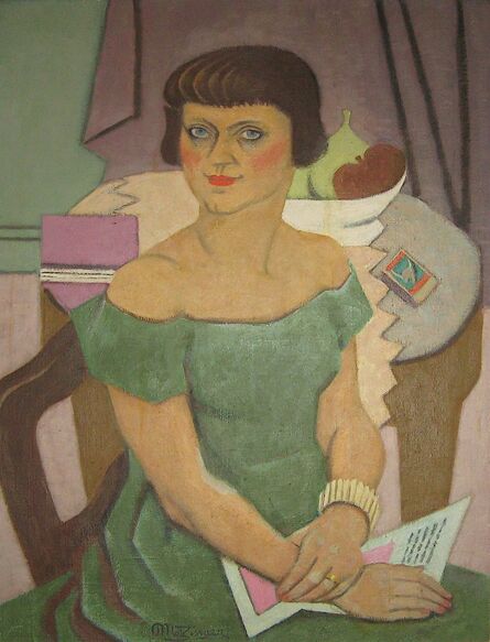 Jean Metzinger, ‘Jeune femme à la robe verte et à la boite d'allumettes’, 1942