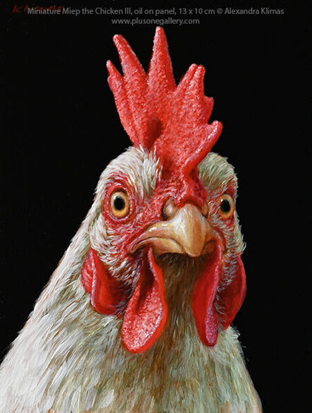 Alexandra Klimas, ‘Miniature painting, Miep the Chicken III’, 2023