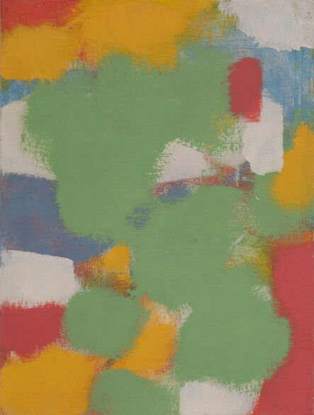 Carl Holty, ‘Color Theory #646 White, Yellow, Green, Blue, Red’, 1958
