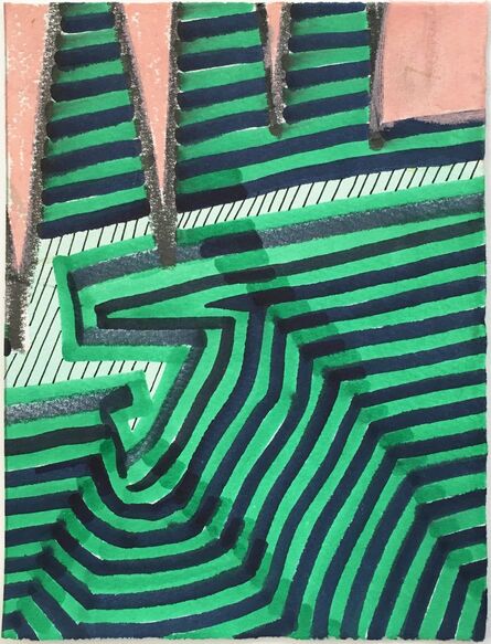 Mark Joshua Epstein, ‘Untitled (green stripes)’, 2016