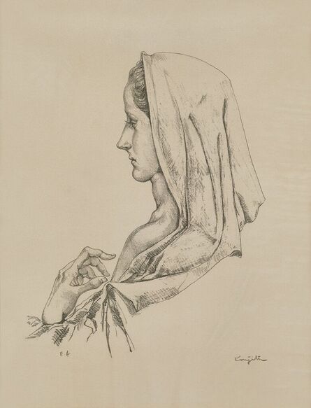 Léonard Tsugouharu Foujita 藤田 嗣治, ‘Profil de madone 女郎側顏’, 1957