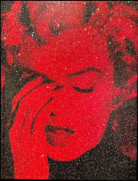 Russell Young, ‘Marilyn Crying (Fire Red)’, 2019
