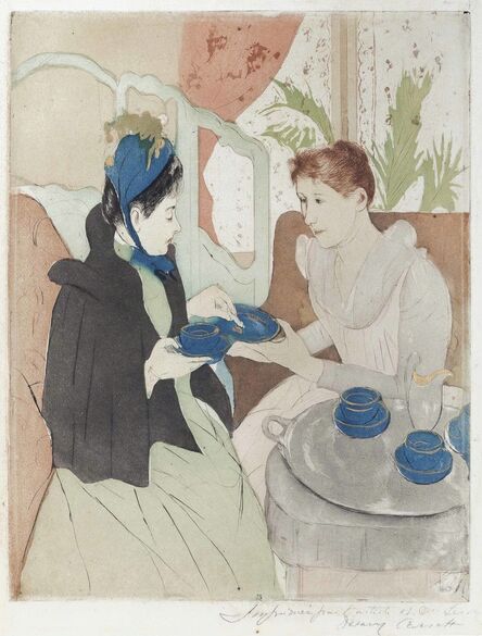 Mary Cassatt, ‘Afternoon Tea Party’, 1890-91