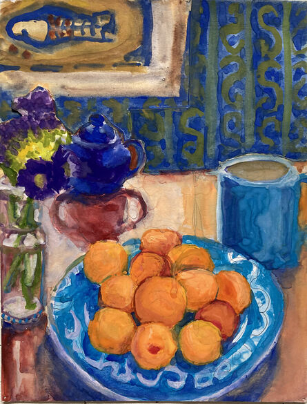 Elizabeth Bisbing, ‘Apricots on the Kitchen Table’, 2022