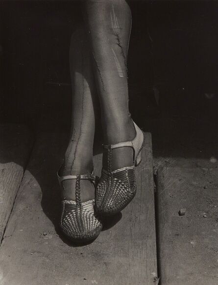 Dorothea Lange, ‘A Sign of the Times–Mended Stockings, Stenographer, San Francisco’, 1934